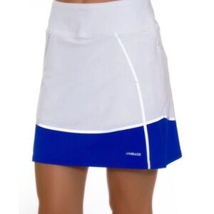 Annika Cutter & Buck Skort DryTec UPF 50 Pull on Skirt White Blue Size Small